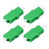 sourcing map Fiber Optic Coupler LC/APC Single Mode Simplex Fiber Optical Cable Adapter Fiber Optic Connectors for Network Internet, 4 Pack