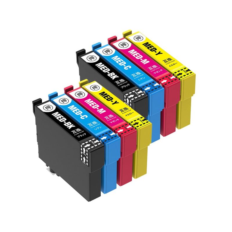 pomme MED-4CL x 2 Set, Dye, Epson Compatible, Ink Remaining Level ...