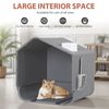 Extra Enclosed Cat Litter Box Drawer Type Cat Litter Tray with Plastic Scoop