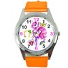 TAPORT® Unicorn Orange Leather Band Quartz Watch E4