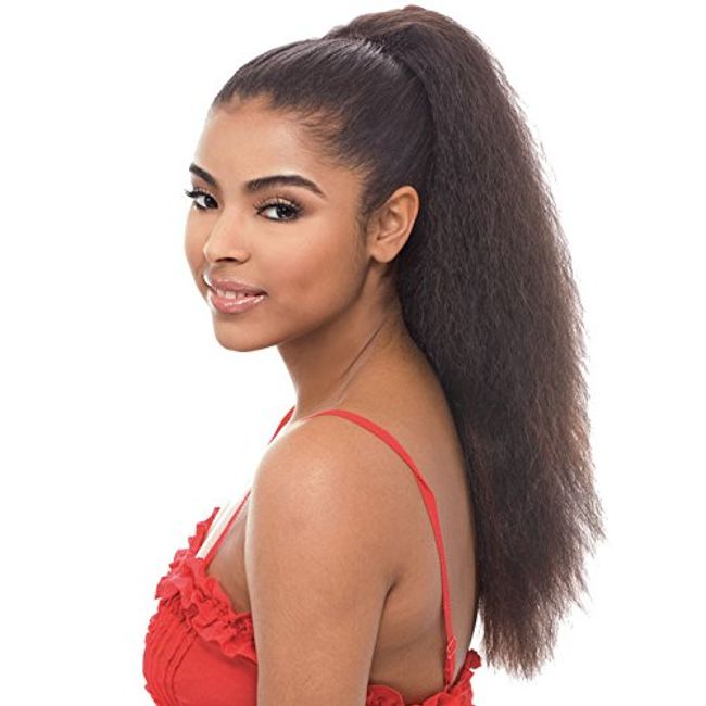DREAM CHOICE LONG (1B Off Black) - Janet Collection Noir Synthetic Drawstring Ponytail