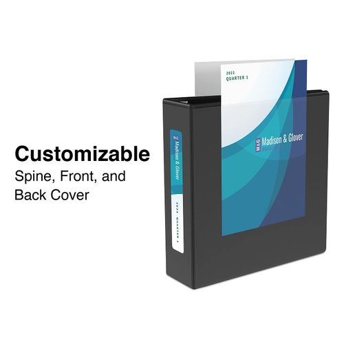 Staples 82664 Heavy Duty 4-Inch 3-Ring View Binder Black (24695)