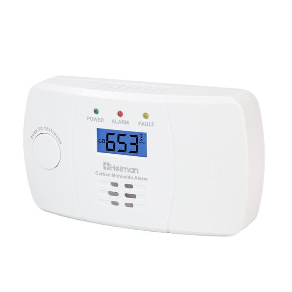 HEIMAN Carbon Monoxide Alarm Detector EN 50291 Certified, CO Alarm Detector, 5-Year Replaceable Battery, 10 Year Sensor