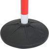 Plastic Chain Posts, Free Standing Chain Link Barrier, Red & White Safety Bollards