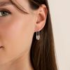 FABINA 925 Sterling Silver Safety Pin Earrings