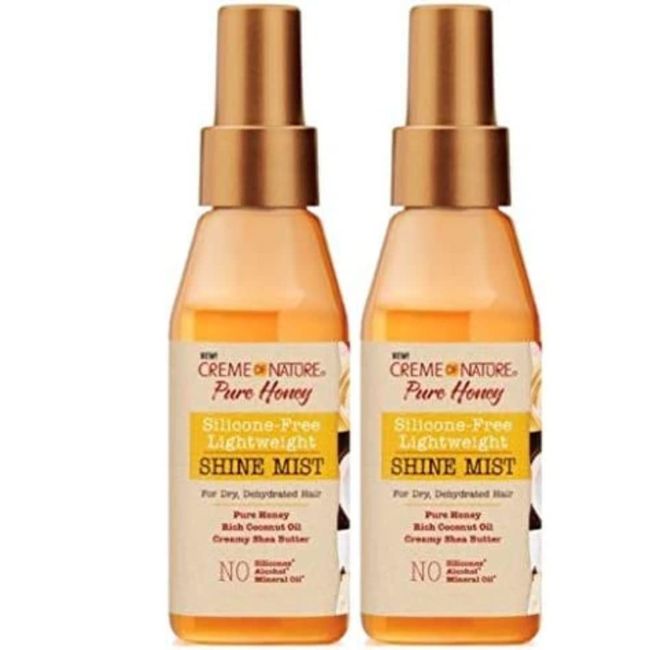 Creme Of Nature Pure Honey Shine Mist 4 Ounce (118ml) (Pack of 2)