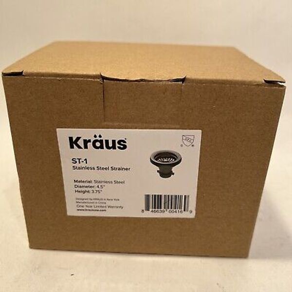 Kraus Stainless Steel Kitchen Sink Drain Assembly Strainer ST-1