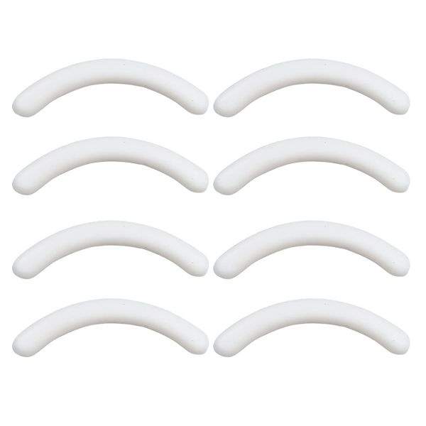 8Pcs Silicone Eyelash Curler Pads, Eyelash Curler Refill Pads, Replacement Pads for Eyelash - White