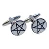Pentagram Design Round Cufflinks X2BOC169