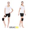 Bracoo Adjustable Compression Knee Patellar Pad Tendon Support Sleeve Brace for Men Women - Arthritis Pain, Injury Recovery, Running, Workout, KS10 (Black)