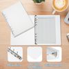 Patikil A5 Binder Cover, 3 Pcs PP 6 Ring Loose Leaf Protector, Transparent