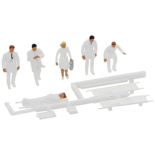 Preiser 10101 Emergency Team (5) with Stretcher Exclusive Figure Set