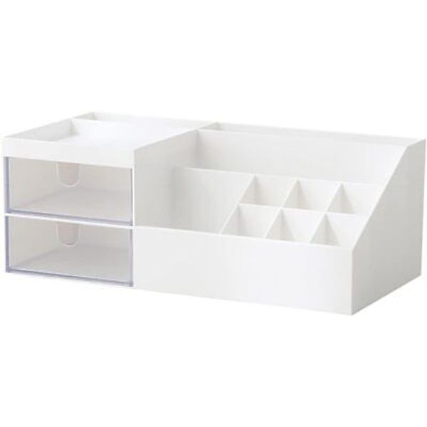 Cosmetic Organizer, Makeup Skincare Small Vanity Desk Accessories white