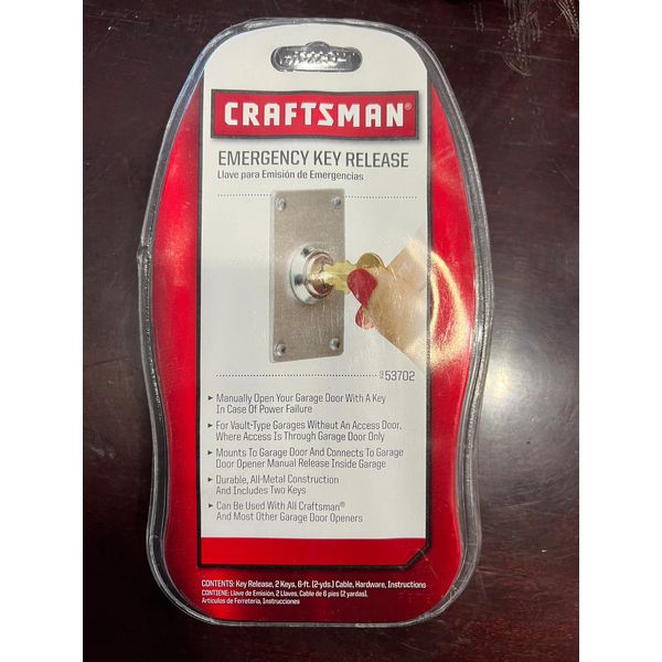 NEW Craftsman Emergency Key Release 953702