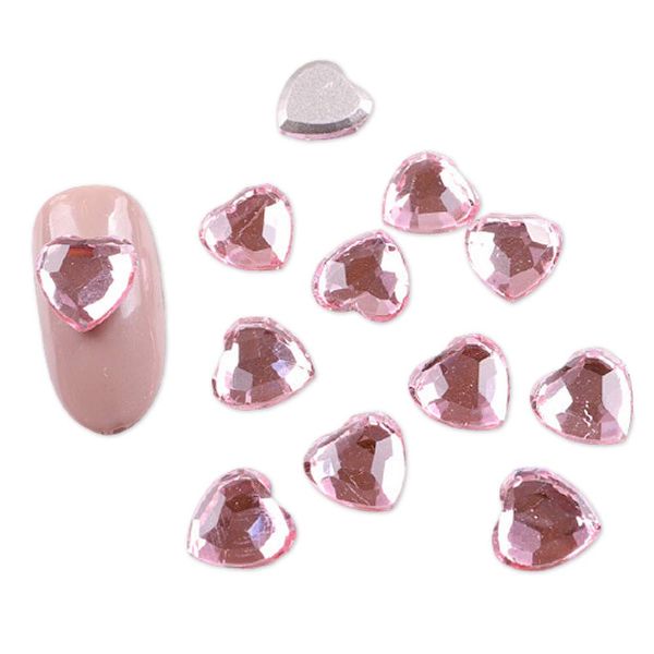 Tabletop Cotton Nail Parts, 15 Pieces, 15 Pieces, Popular, 0.2 inch (4 mm), 0.2 inch (6 mm), 0.3 inch (8 mm), Brion, Hologram, Decorative Parts, Jewelry Parts, Nail Art, Studs, Resin Enclosed, DIY, Multicolored (Pink, 8 mm)