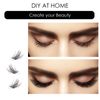 Individual Lashes 72 Cluster Lashes 3D False Eyelashes Natural Look D Curl Reusable Fluffy Individual Cluster Lashes Soft Eyelashes DIY Cluster Eyelash Extensions Mix 10-16MM-DM17