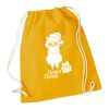 Flox Creative Mustard Drawstring Bag Santa Llama Clause