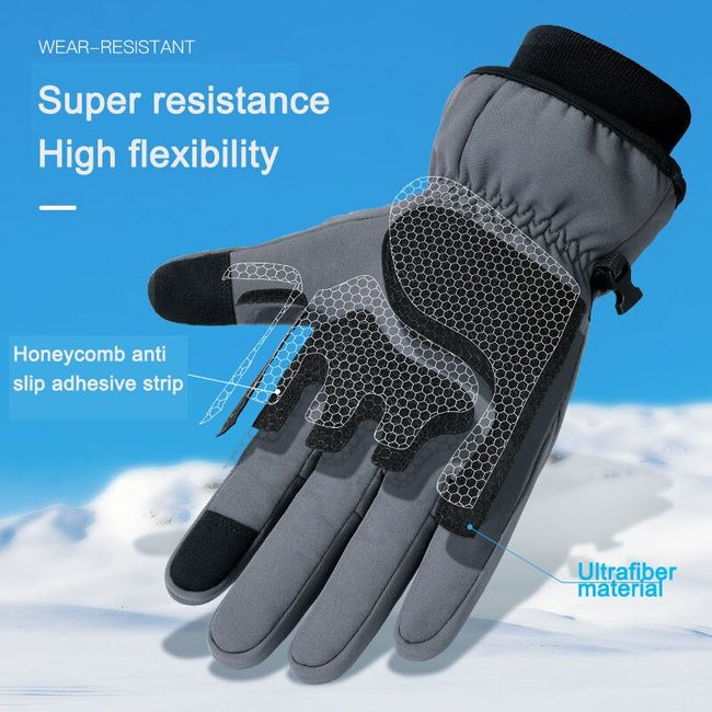 Touch Screen Windproof Outdoor Sport Gloves Men Women Winter