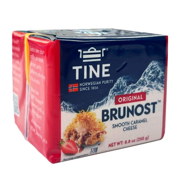 TINE Norwegian Brnost Brown Cheese Original (Gourd Suki Queen) 250g(gjetost) (Brunost)