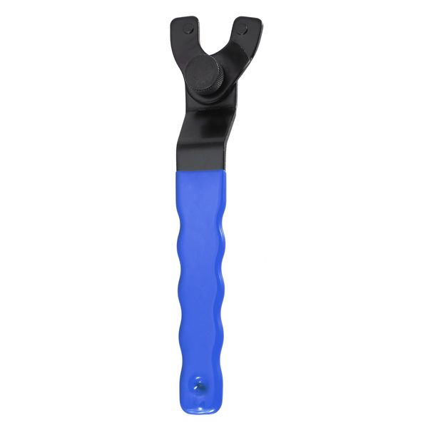 sourcing map 1pcs Angle Grinder Wrench 0.4"-1.6"(10-40mm) Range Universal Adjustable Lock Nut Pin Replacement Wrenches Spanner for Angle Grinder Machine Table Grinder Marble Machine, Blue