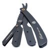 Parker SRXBLK Stainless Steel Clip Type Barber Straight Barber Razor & 5 Blades - Black Finish - **JUST INTRODUCED FOR 2023**