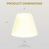 Royal Designs Deep Empire Side Pleat Basic Lamp Shade, Eggshell, 9" x 18" x 14" (BS-728-18EG)