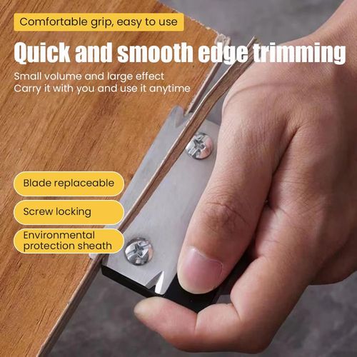 Mini Edge Banding Trimmer Tool for Woodworking Deburring - Veneer Edge Bander for Burrs- Portable Hand Planer Cutter With Reversible Blade for PVC ABS Melamine Wood Veneer Corners
