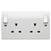 Mk K1246WHI 13A 2-Gang Double Pole Switch Socket