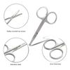 ABMRO 3pcs Small Eyebrow Scissors and Nose Hair Scissor, Beard Moustache Eyelash Nail Trimmer Facial Hair Grooming Scissors for Man and Woman
