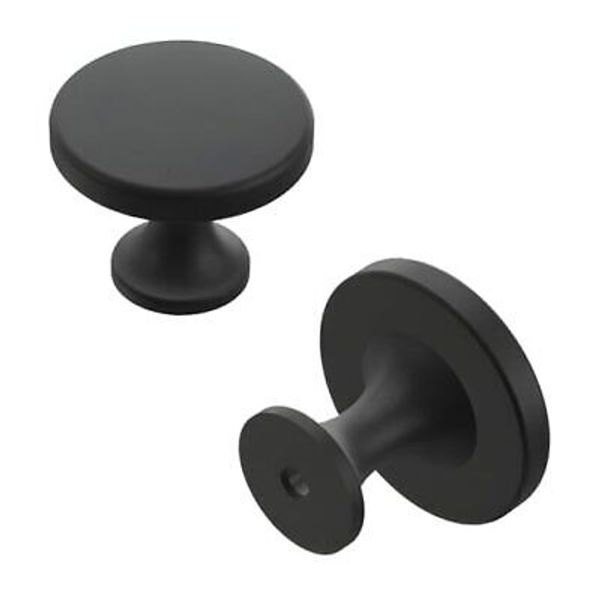 Pack Solid Core Kitchen Cabinet Knobs, 1-3/8 Inch Diameter 10 Black Iron