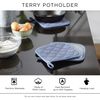 DII Basic Terry Collection Quilted 100% Cotton, Potholder, Yellow, 3 Piece