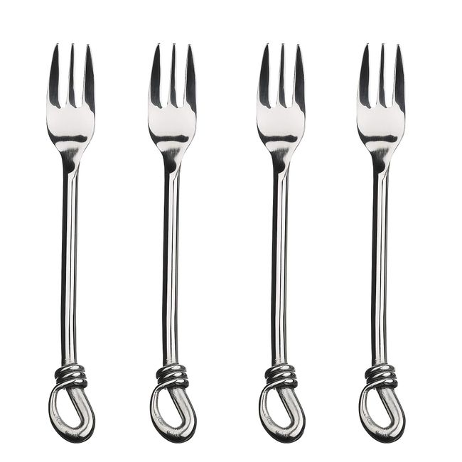 Gourmet Settings Twist Cocktail Forks Stainless Steel Set of 4