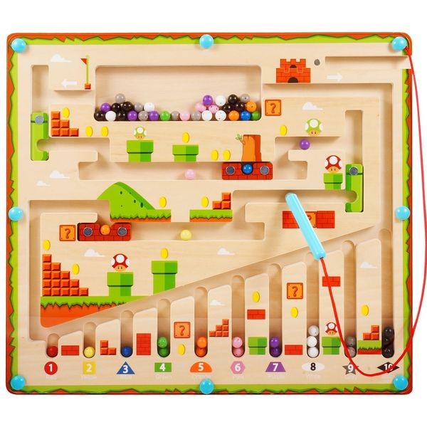 Grriopi Toys for 3 4 5 6 7 Year Old Boys Girls, Wooden Toys Magnetic Maze Boys Toys Age 3 4 5 6 7 Puzzles Montessori Toys Gifts for 3-7 Year Old Boys Girls Educational Toys Fine Motor Skills Toys