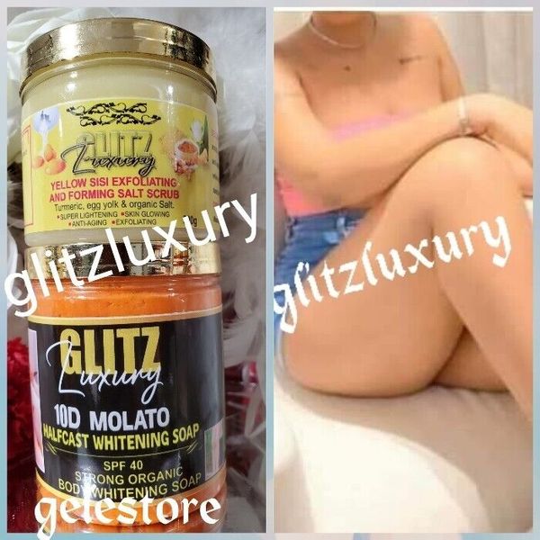 2pcs.Glitzluxury Oshaprapra 10D Molato Oshaprapra Soap, 👌& Exfoliating Scrub 👌