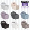 Superio Large Grey Ribbed Storage Bin, Plastic Storage Basket (22 Liter)