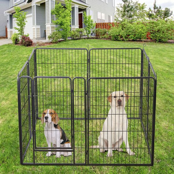 40 inch Height Dog Playpen 8 Panels Outdoor Pet Playpen Exercise Fence for Yard