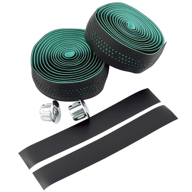 NOGUCHI NBT-004 Bar Tape, 2 Colors, Left and Right Set, Black/Mint Green