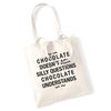 Flox Creative Chocolate doesn't ask silly questions chocolate understands tote bag