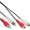 InLine Cinch Verlängerung, 2X Cinch St/Bu 20m Cinch Kabel
