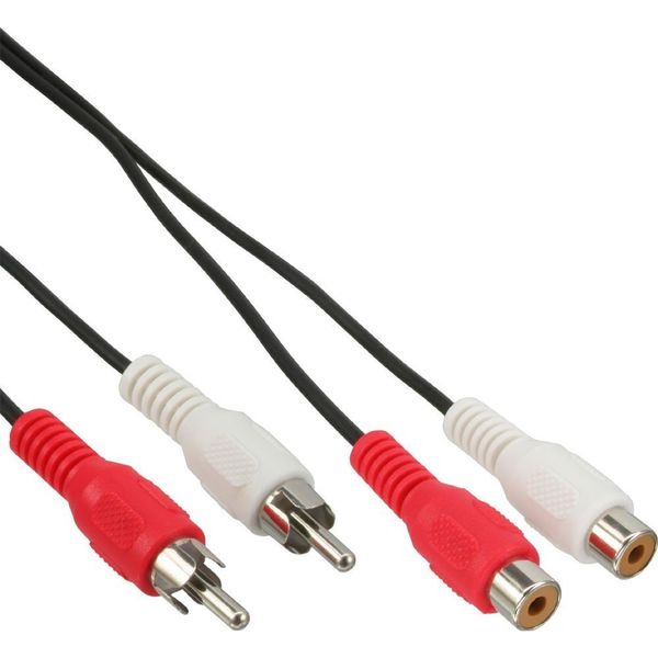 InLine Cinch Verlängerung, 2X Cinch St/Bu 20m Cinch Kabel