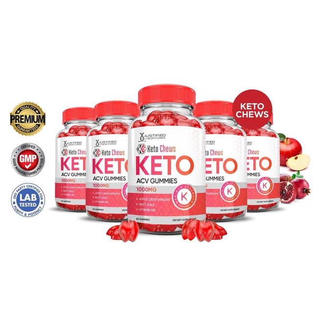 Keto Chews ACV Gummies 1000MG Apple Cider Vinegar 300 Gummys