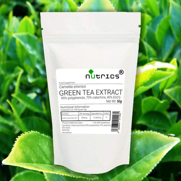 Nutrics® 25:1 Green Tea Extract 95% Polyphenols 70% catechins 45% EGCG 50g