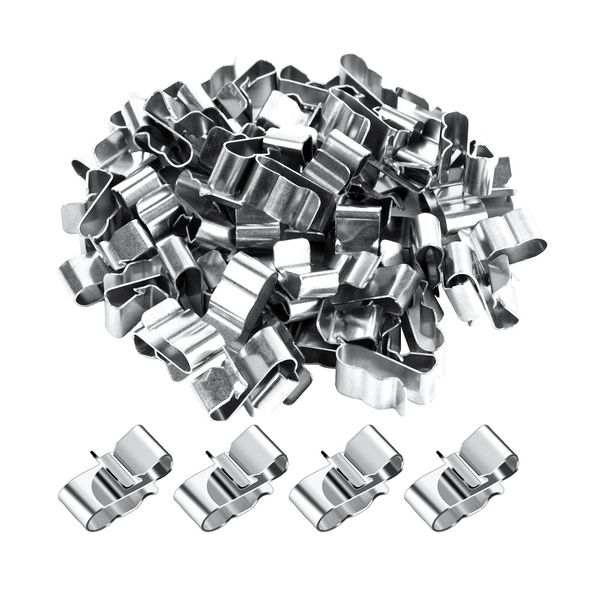 50 Pcs Trailer Wire Clips,Metal Cable Clips Stainless Steel Clips Solar Panel...