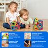 Magformers Basic Set (30 pieces) magnetic building blocks, educational tiles, STEM toy - 63076 , Rainbow