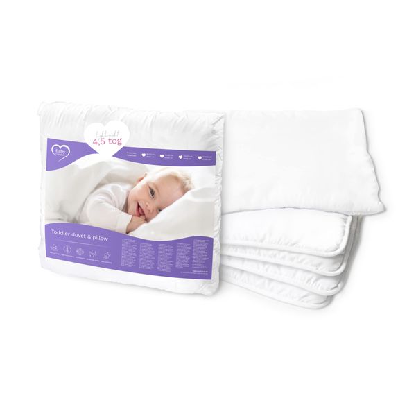 Baby Comfort Soft Bedding Set 4.5 tog Duvet Quilt 120x90 cm with Pillow for Nursery Baby Cot