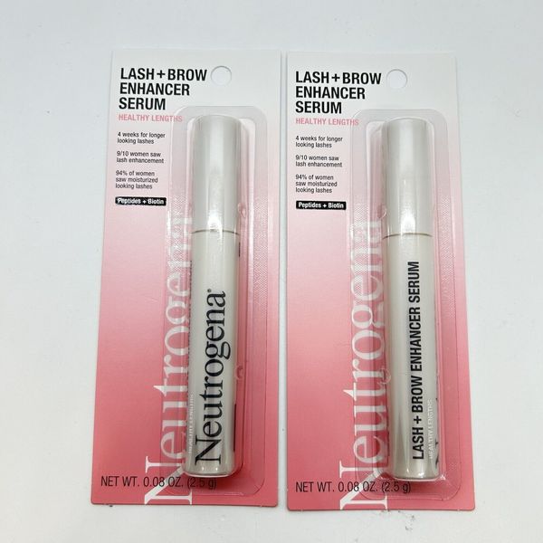 2 Neutrogena Lash + Brow Enhancer Serum Healthy Lengths 0.08 oz Brand New