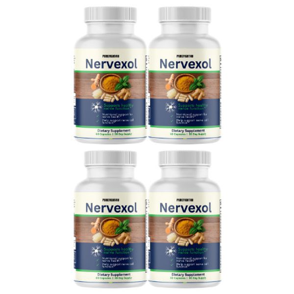 Nervexol Natural Formula for Nerve Function & Calming Support Vitamin - 4 Pack