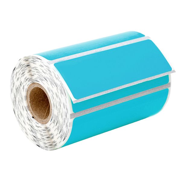 3"x1" DT BLUE Labels Mobile 0.75" Core Perforated 550 labels per 10 Rolls