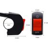 Red Universal Handlebar Switch Dc 12V Waterproof Toggle For Motorcycles Bicycles