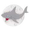 Kleine Wolke "Minis Sharky Suction Cup, Anthracite, 4-Piece